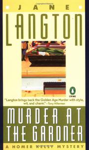Cover art for MURDER AT THE GARDNER 