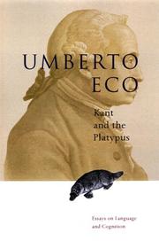 Cover art for KANT AND THE PLATYPUS