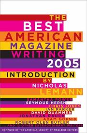 Cover art for THE BEST AMERICAN MAGAZINE WRITING 2005