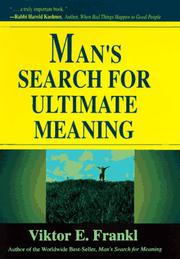 Book Cover for MAN'S SEARCH FOR ULTIMATE MEANING