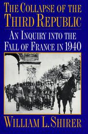 Cover art for THE COLLAPSE OF THE THIRD REPUBLIC