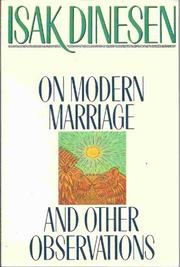 Book Cover for ON MODERN MARRIAGE AND OTHER OBSERVATIONS