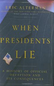 Cover art for WHEN PRESIDENTS LIE