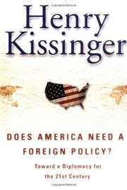 Book Cover for DOES AMERICA NEED A FOREIGN POLICY?