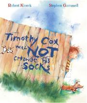Book Cover for TIMOTHY COX WILL NOT CHANGE HIS SOCKS