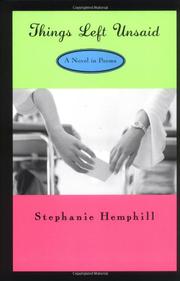 Book Cover for THINGS LEFT UNSAID