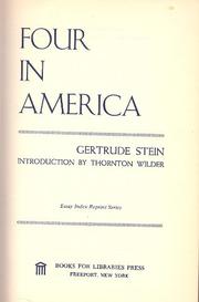 Book Cover for FOUR IN AMERICA