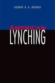 Cover art for AMERICAN LYNCHING