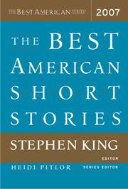 Cover art for THE BEST AMERICAN SHORT STORIES 2007