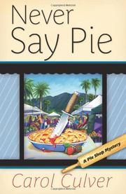 Cover art for NEVER SAY PIE