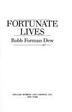 Cover art for FORTUNATE LIVES