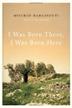 Cover art for I WAS BORN THERE, I WAS BORN HERE