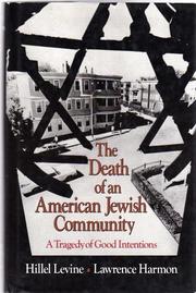 Cover art for THE DEATH OF AN AMERICAN JEWISH COMMUNITY