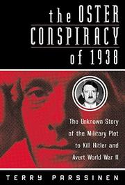 Book Cover for THE OSTER CONSPIRACY OF 1938