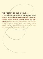 Cover art for THE POETRY OF OUR WORLD