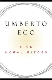 Cover art for FIVE MORAL PIECES