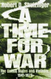 Cover art for A TIME FOR WAR