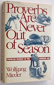 Book Cover for PROVERBS ARE NEVER OUT OF SEASON