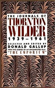 Book Cover for THE JOURNALS OF THORNTON WILDER 