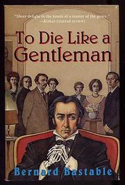 Cover art for TO DIE LIKE A GENTLEMAN