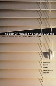Cover art for THE END OF PRIVACY