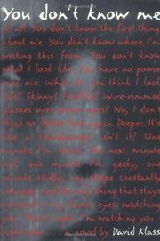Book Cover for YOU DON’T KNOW ME