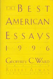 Cover art for THE BEST AMERICAN ESSAYS 1996