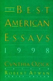 Book Cover for THE BEST AMERICAN ESSAYS 1998