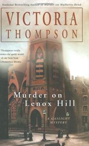 Cover art for MURDER ON LENOX HILL