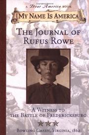 Cover art for THE JOURNAL OF RUFUS ROWE
