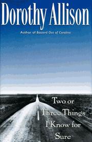 Cover art for TWO OR THREE THINGS I KNOW FOR SURE