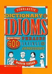 Cover art for SCHOLASTIC DICTIONARY OF IDIOMS