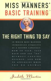 Cover art for MISS MANNERS' BASIC TRAINING
