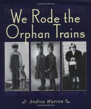 Book Cover for WE RODE THE ORPHAN TRAINS