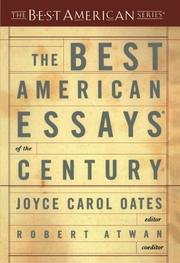 Book Cover for THE BEST AMERICAN ESSAYS OF THE CENTURY