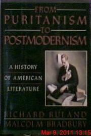 Cover art for FROM PURITANISM TO POSTMODERNISM