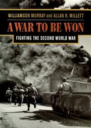 Cover art for A WAR TO BE WON