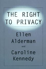 Cover art for THE RIGHT TO PRIVACY