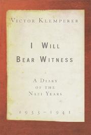 Cover art for I WILL BEAR WITNESS