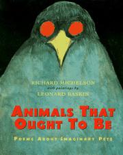 Book Cover for ANIMALS THAT OUGHT TO BE