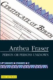 Cover art for PERSON OR PERSONS UNKNOWN