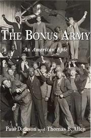 Cover art for THE BONUS ARMY