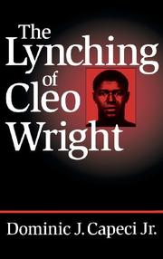 Book Cover for THE LYNCHING OF CLEO WRIGHT
