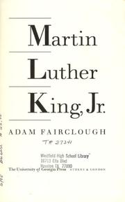 MARTIN LUTHER KING, JR. by Adam Fairclough