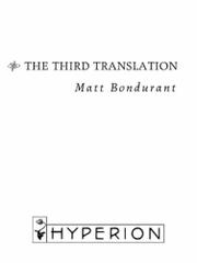 Cover art for THE THIRD TRANSLATION