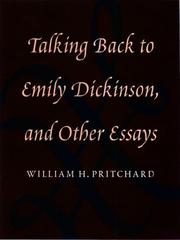 Cover art for TALKING BACK TO EMILY DICKINSON