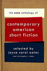 Cover art for THE ECCO ANTHOLOGY OF CONTEMPORARY AMERICAN SHORT FICTION
