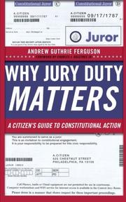 Book Cover for WHY JURY DUTY MATTERS