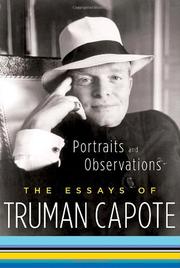 Book Cover for PORTRAITS AND OBSERVATIONS