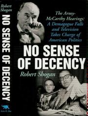Cover art for NO SENSE OF DECENCY